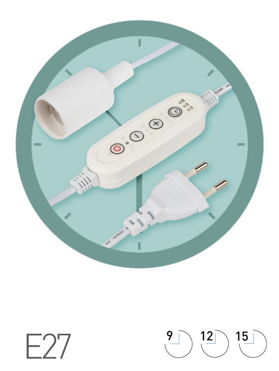 ЭРА Светильник для растений ЭРА FITO-Time Holder E27 с проводом и таймером для фитоламп с цоколем Е27 (Б0059882) превью в интернет-магазине электрики Форум Электро в Москве