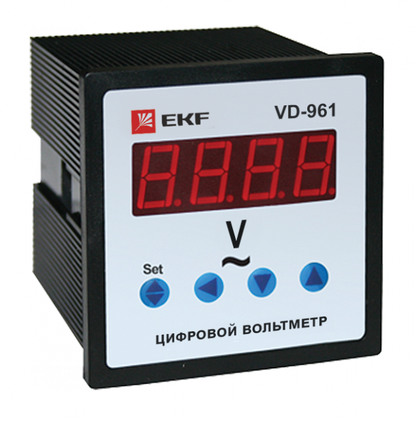 EKF PROxima Вольтметр цифровой на панель (96х96) VD-961 однофазный.