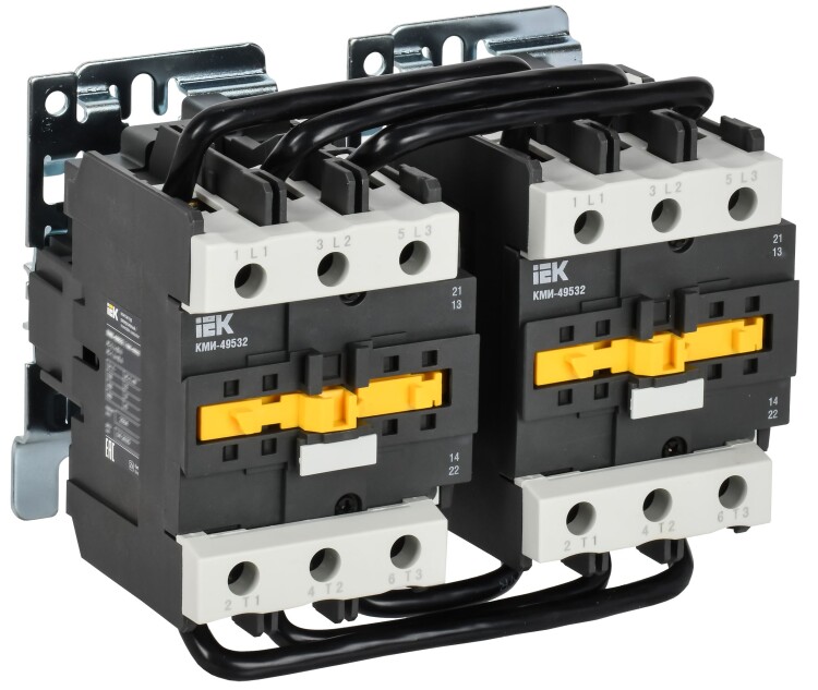IEK Контактор КМИ-49532 реверс 95А 400В/АС3 2НО;2НЗ (KKM43-095-400-22-1) превью в интернет-магазине электрики Форум Электро в Москве