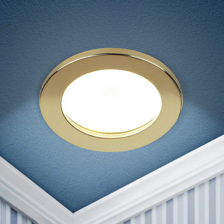 ЭРА Встраиваемый светильник влагозащищенный ЭРА KL95 GD GX53 IP44 золото (Б0055810) превью в интернет-магазине электрики Форум Электро в Москве