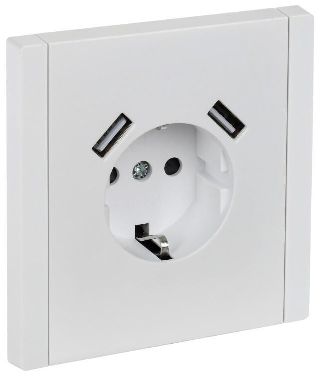 Фотография IEK FORTE&PIANO Белый Розетка с/з со шт винтовое крепление 16А USB A+A 3,1А FP245 (FP-R14-16-U21-D31-K01) в интернет-магазине Форум Электро в Москве Картинка IEK FORTE&PIANO Белый Розетка с/з со шт винтовое крепление 16А USB A+A 3,1А FP245 (FP-R14-16-U21-D31-K01) в интернет-магазине Форум Электро в Москве