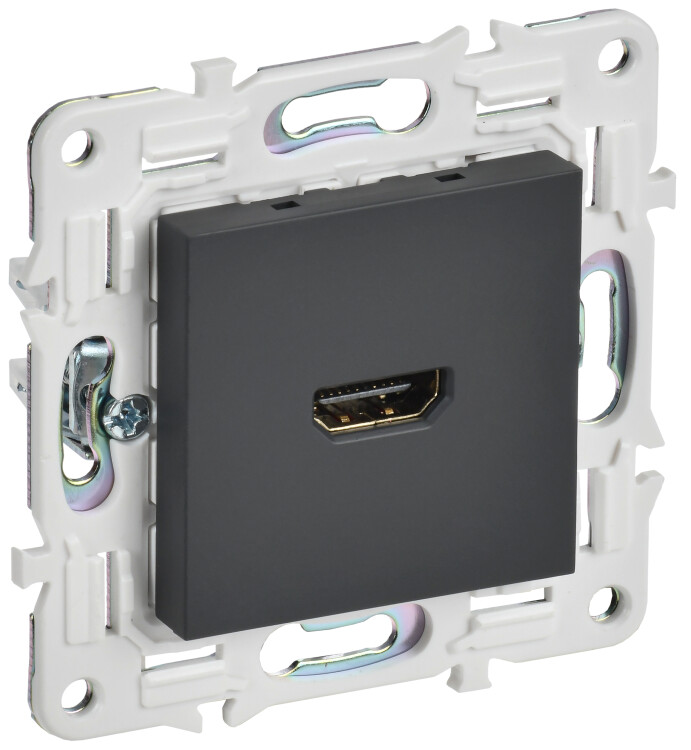 Фотография IEK SKANDY Графит Розетка HDMI SK-H01G (SK-H10-K53) в интернет-магазине Форум Электро в Москве Картинка IEK SKANDY Графит Розетка HDMI SK-H01G (SK-H10-K53) в интернет-магазине Форум Электро в Москве