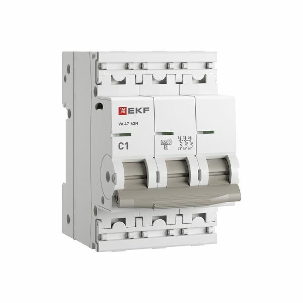 EKF PROXIMA Автоматический выключатель ВА 47-63N 3P 1А (C) 4,5 кА (M634301C) превью в интернет-магазине электрики Форум Электро в Москве