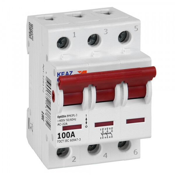 Выключатель нагрузки модульный OptiDin BM63PL-3100-УХЛ3 (ВМ63PL) (328172) превью в интернет-магазине электрики Форум Электро в Москве Выключатель нагрузки модульный OptiDin BM63PL-3100-УХЛ3 (ВМ63PL) (328172) превью в интернет-магазине электрики Форум Электро в Москве