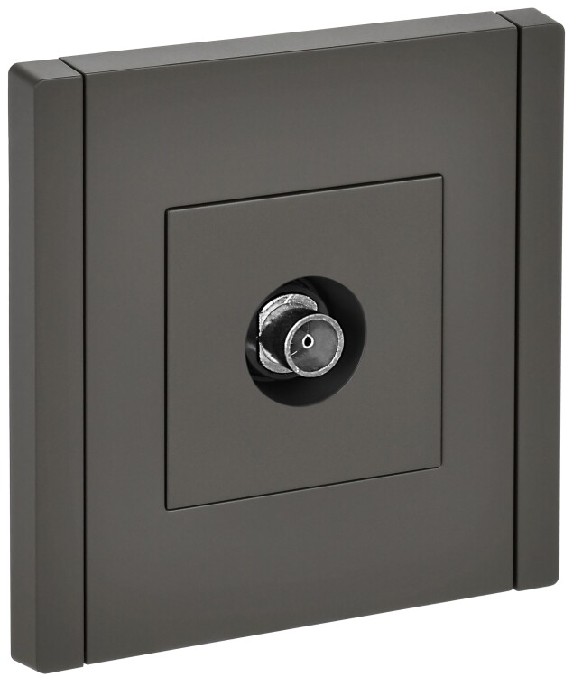 Картинка IEK FORTE&PIANO Серый Розетка TV оконечная FP328 (FP-A10-O-K03) в интернет-магазине Форум Электро в Москве