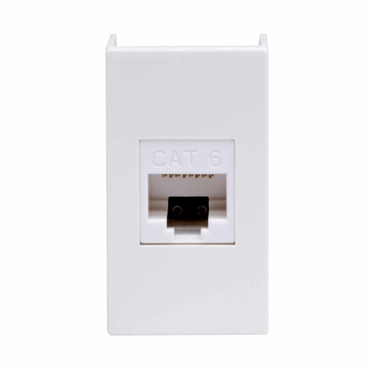 Картинка Ком.роз. RJ45 кат.6, 8P8C, Viva, белая, 1мод (45058) в интернет-магазине Форум Электро в Москве