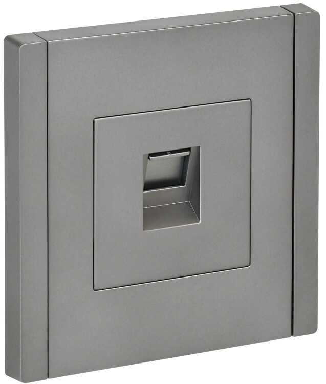 Картинка IEK FORTE&PIANO Сталь Розетка комп. RJ45 кат.5E FP532 (FP-K10-1-K46) в интернет-магазине Форум Электро в Москве