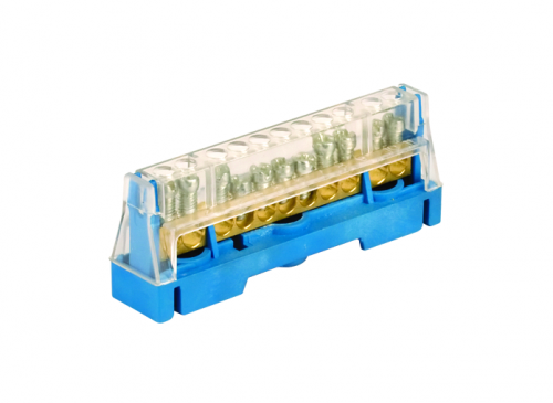 Фото Шина латунная в корпусе на DIN рейку 1 полюс до 63A 5конт. под сеч. 16кв.мм, 2конт. под сеч. 25кв.мм, зеленая (T167) в интернет-магазине электрики Форум Электро в Москве Картинка Шина латунная в корпусе на DIN рейку 1 полюс до 63A 5конт. под сеч. 16кв.мм, 2конт. под сеч. 25кв.мм, зеленая (T167) в интернет-магазине электрики Форум Электро в Москве