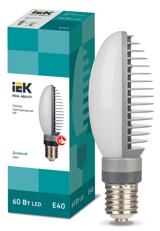 Лампа LED HP 60Вт 120град 230В 5000К E40 пов. цоколь IEK (LLE-HPR-060-230-50-E40) превью в интернет-магазине электрики Форум Электро в Москве
