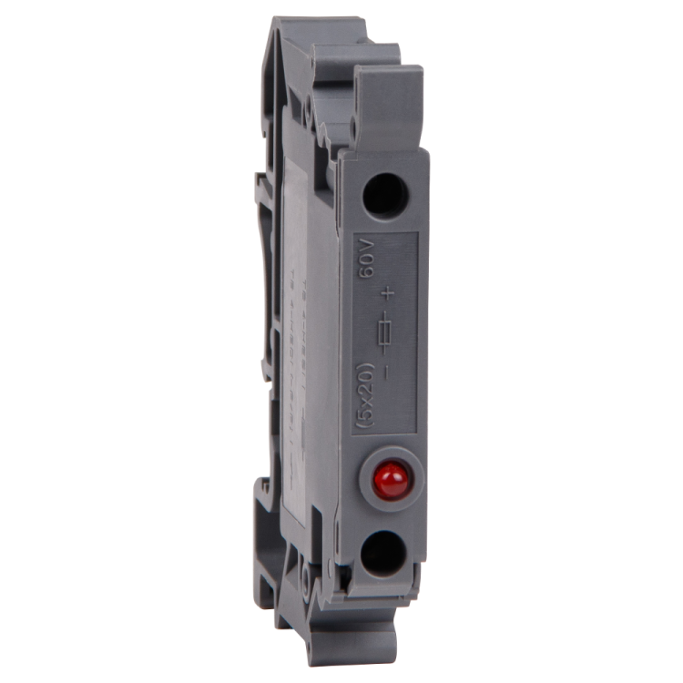 КЭАЗ Клемма для предохранителей с индикатором OptiClip TB-4-HESILED-60V-(5x20)-6,3A-(0,5-6)-черный (249886) превью в интернет-магазине электрики Форум Электро в Москве КЭАЗ Клемма для предохранителей с индикатором OptiClip TB-4-HESILED-60V-(5x20)-6,3A-(0,5-6)-черный (249886) превью в интернет-магазине электрики Форум Электро в Москве