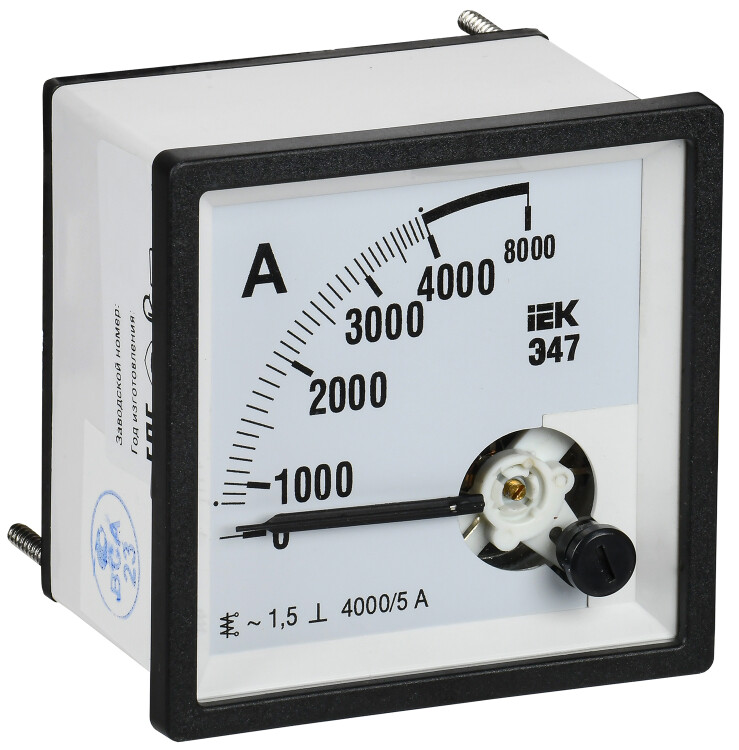 Амперметр Э47 4000/5А кл. точн. 1,5 72х72мм IEK (IPA10-6-4000-E) превью в интернет-магазине электрики Форум Электро в Москве