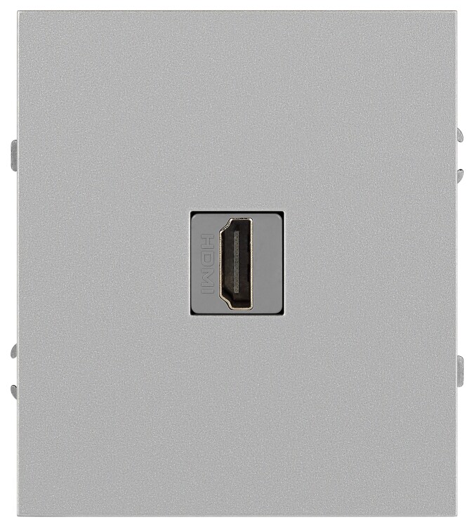 Картинка ЭРА Arktik Розетка 16-3114-03 HDMI алюминий (Б0070506) в интернет-магазине Форум Электро в Москве
