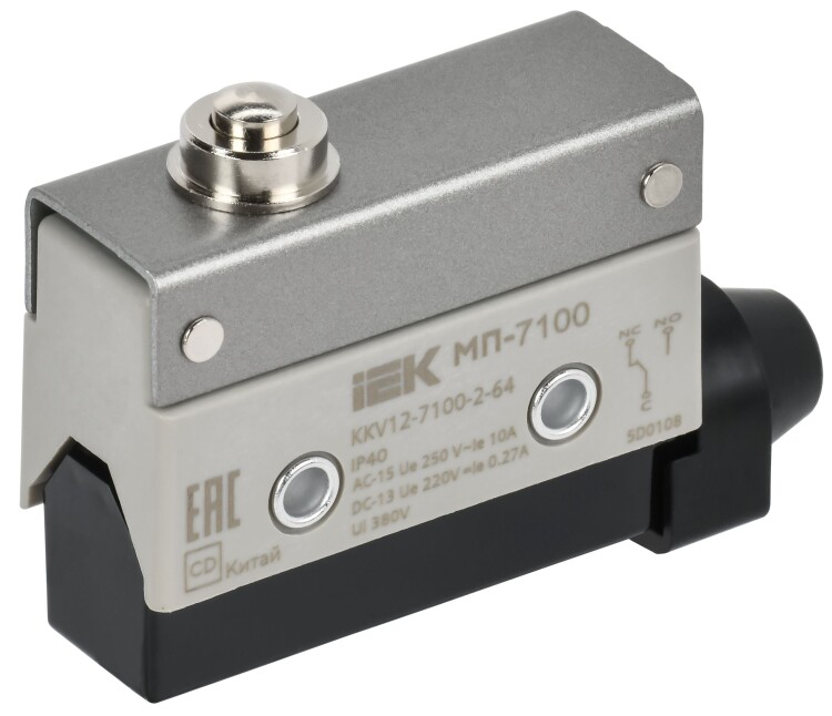 IEK Микр. конц. МП-7100 толкатель IP40 (KKV12-7100-2-64) превью в интернет-магазине электрики Форум Электро в Москве