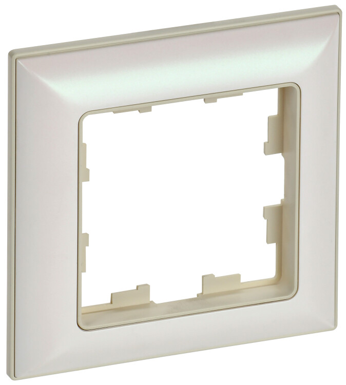 Картинка IEK BRITE DECOR Жемчуг/беж 3D-форма Рамка 1-мест. РУ-1-Бр (BR-M12-12-1-K10) в интернет-магазине Форум Электро в Москве
