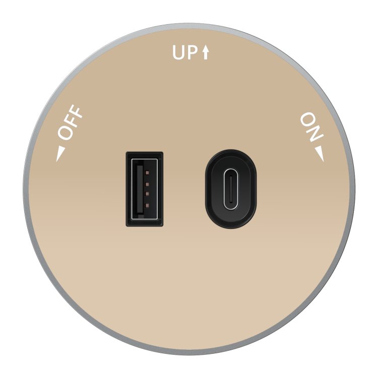 Картинка Systeme Electric MultiTrack Песочный Розетка 2хUSB (тип А+С) 18Вт, 5В/3А (MTK13003P) в интернет-магазине Форум Электро в Москве