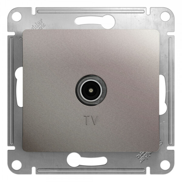 Картинка Systeme Electric Glossa Платина Розетка TV оконечная 1DB (GSL001291) в интернет-магазине Форум Электро в Москве