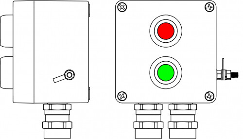 DKC CPE-P-03 - (1xP1G(11) - 1xP1R(11)) - 2x6018AASBKGM2SB(C)1Ex d e IIC T6 Gb / Ex tb IIIC T80°C Db IP66 (2231.031.19.052) превью в интернет-магазине электрики Форум Электро в Москве
