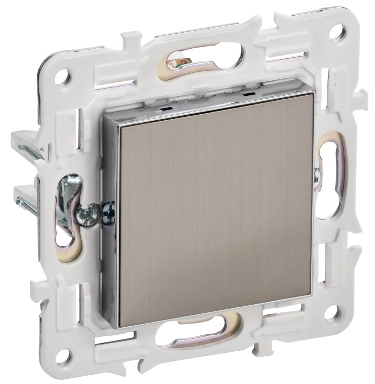 Картинка IEK SKANDY Никель Заглушка с суппортом SK-C01N (SK-PL10-K50) в интернет-магазине Форум Электро в Москве