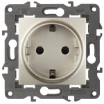 Картинка 14-2102-04 ЭРА Розетка 2P+E Schuko со шторками, 16A-250В, IP20, Эра Elegance, шампань (10/100/3500) (Б0034275) в интернет-магазине Форум Электро в Москве