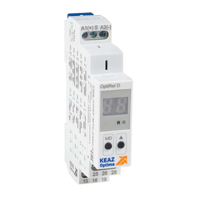 КЭАЗ Реле времени OptiRel D TMR-DONF-MTD-240U-2 цифровое 16А 2СО 12-230АС/DC (357856) превью в интернет-магазине электрики Форум Электро в Москве