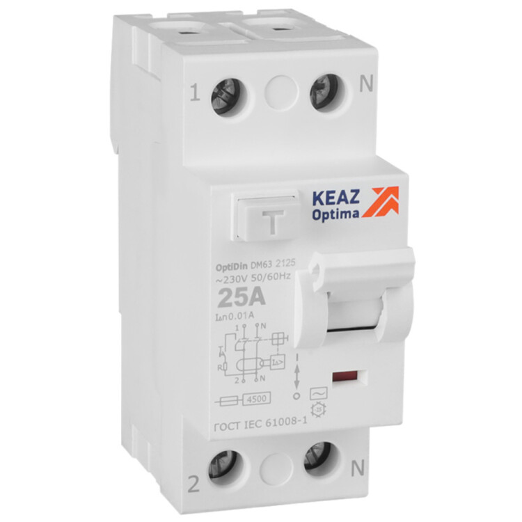 ВДТ без защиты от сверхтоков OptiDin DM63-2125-AC-4,5-УХЛ4 (2P, 25, 10mA) (343882) превью в интернет-магазине электрики Форум Электро в Москве