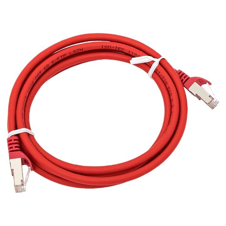EKF Патч-корд TERACOM CS Cat.6A экранированный S/FTP оболочка LSZH красный (3,0м) (TRCS-6ASF-LSH-3M-RD) превью в интернет-магазине электрики Форум Электро в Москве