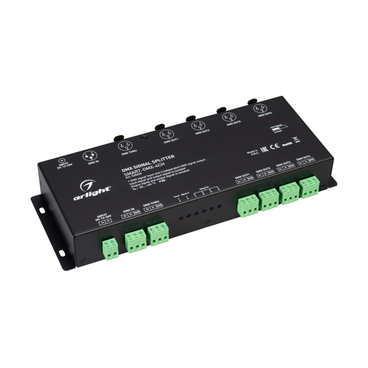 Arlight DMX-сплиттер SMART-DMX-4CH (12-36V, XLR3) (IP20 Металл, 5 лет) (028435) превью в интернет-магазине электрики Форум Электро в Москве