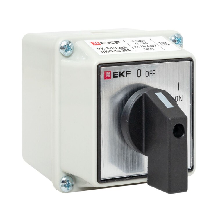EKF Переключатель кулачковый ПК-3-13 25А 3P "ВКЛ-ВЫКЛ" IP65 PROxima (pk-3-13-25) превью в интернет-магазине электрики Форум Электро в Москве