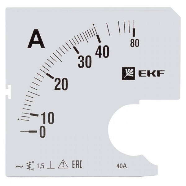 EKF Шкала сменная для A961 40/5А-1,5 PROxima (s-a961-40) превью в интернет-магазине электрики Форум Электро в Москве