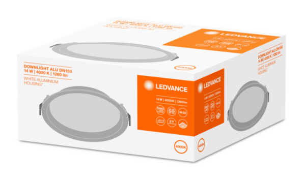 Ledvance Светильник светодиодный ДВО-14Вт 4000K 1260лм IP44 бел DOWNLIGHT (4058075091450) превью в интернет-магазине электрики Форум Электро в Москве