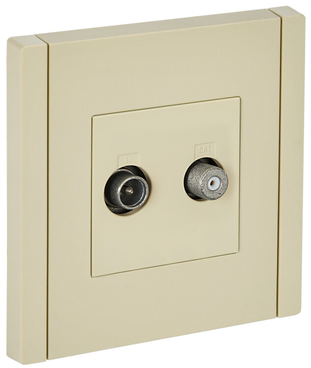 Картинка IEK FORTE&PIANO Ваниль Розетка двойная TV+SAT FP438 (FP-AF20-O-K10) в интернет-магазине Форум Электро в Москве