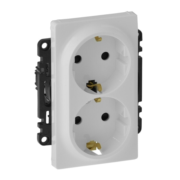 Фотография Legrand Valena LIFE DIY Бел Розетка 2-ая с/з с защитными шторками, безвинт.зажим (753426) в интернет-магазине Форум Электро в Москве Картинка Legrand Valena LIFE DIY Бел Розетка 2-ая с/з с защитными шторками, безвинт.зажим (753426) в интернет-магазине Форум Электро в Москве