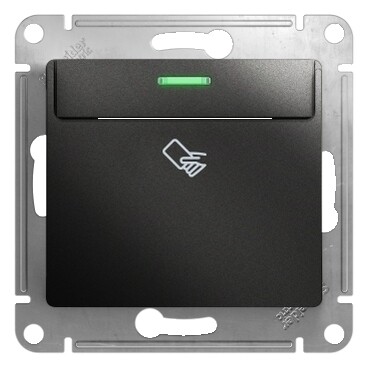 Картинка Systeme Electric Glossa Антрацит Выключатель карточный, сх.6 (GSL000769) в интернет-магазине Форум Электро в Москве