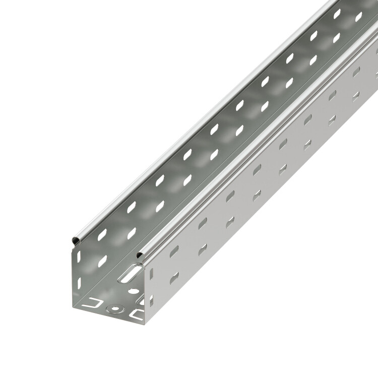 Лоток перфорированный 80х80 L 2000, цинк-ламельный (35311ZL) превью в интернет-магазине электрики Форум Электро в Москве