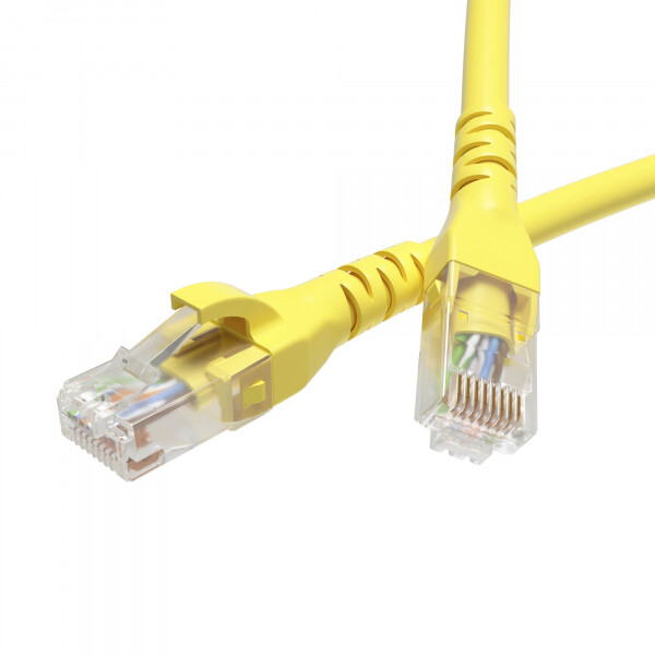 DKC Патч-корд неэкранированный CAT5E U/UTP 4х2, LSZH, желтый, 0.5м (RN5EUU4505YL) превью в интернет-магазине электрики Форум Электро в Москве