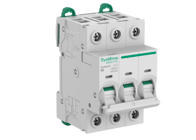 Systeme Electric Systeme9 Автоматический выключатель (АВ) D 2A 3P 10kA 400В (S9F33302) превью в интернет-магазине электрики Форум Электро в Москве