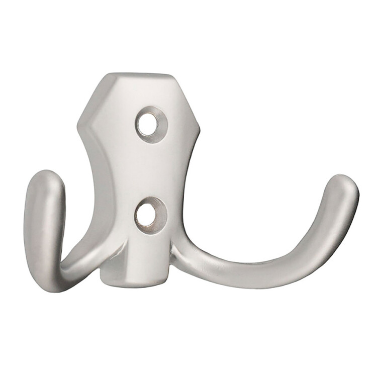 Tech-KREP Крючок 2405, 2-х рожковый, мат. хром (1 шт) - пакет (129919) превью в интернет-магазине электрики Форум Электро в Москве