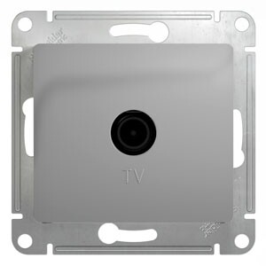 Картинка Systeme Electric Glossa Алюминий Розетка TV одиночная 1DB (GSL000391) в интернет-магазине Форум Электро в Москве