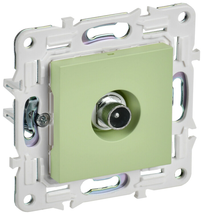 Картинка IEK SKANDY Мятный Розетка TV проходная SK-A17G (SK-A10-P-K06) в интернет-магазине Форум Электро в Москве