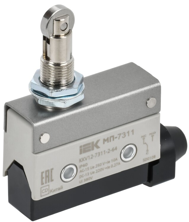 IEK Микр. конц. МП-7311 гор. толк. с наж. рол. рез. IP40 (KKV12-7311-2-64) превью в интернет-магазине электрики Форум Электро в Москве