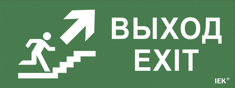IEK Самоклеющая этик. "Выход/лест. вверх/фигура" ДПА IP20/54 IEK (LPC10-1-24-09-VLVVF) превью в интернет-магазине электрики Форум Электро в Москве