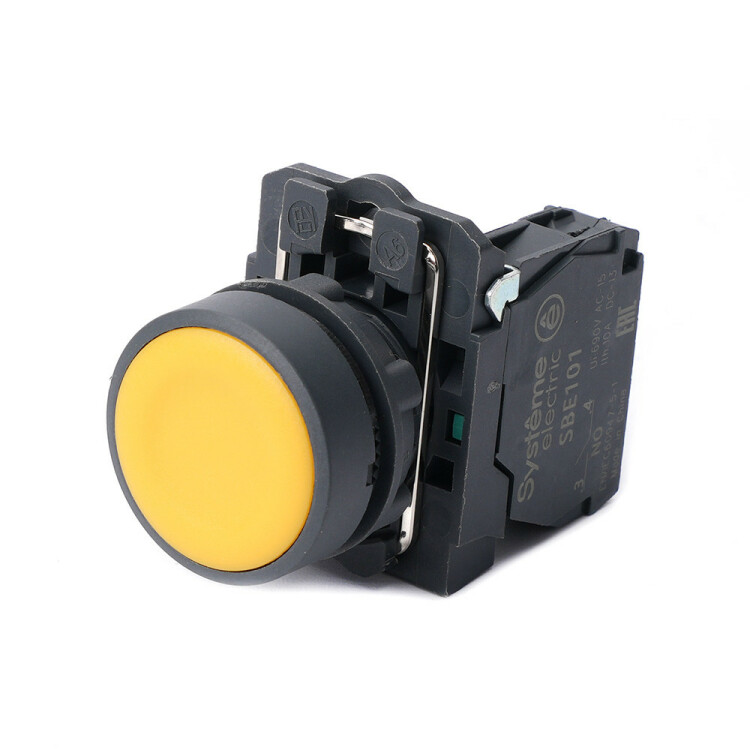 Systeme Electric Кнопка SB5 в сборе модульная 22мм желтая с возвратом пластик 1НО (SB5AA51) превью в интернет-магазине электрики Форум Электро в Москве