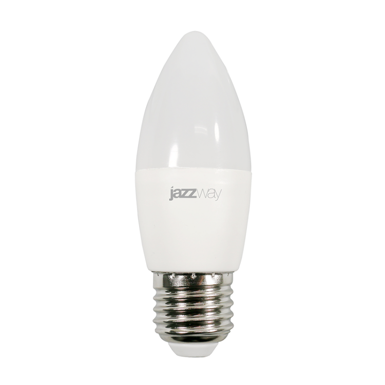 Jazzway Лампа светодиодная (LED) «свеча» d38мм E27 220° 7Вт 220-240В матовая нейтральная холодно-белая 5000К (.1027849-2) превью в интернет-магазине электрики Форум Электро в Москве