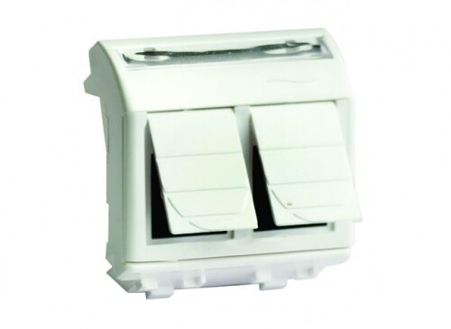 Фотография Ком.роз. двойная RJ45 кат.5e, Brava, белая, 2мод (76656B) в интернет-магазине Форум Электро в Москве Картинка Ком.роз. двойная RJ45 кат.5e, Brava, белая, 2мод (76656B) в интернет-магазине Форум Электро в Москве