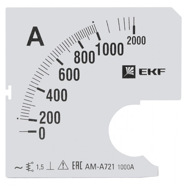 EKF Шкала сменная для A721 1000/5А-1,5 PROxima (s-a721-1000) превью в интернет-магазине электрики Форум Электро в Москве