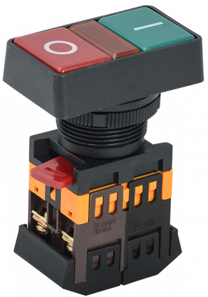 IEK Кнопка РPВВ-30N I-0 d30мм неон/240В 1з+1р (BBD20-PPBB-K51) превью в интернет-магазине электрики Форум Электро в Москве