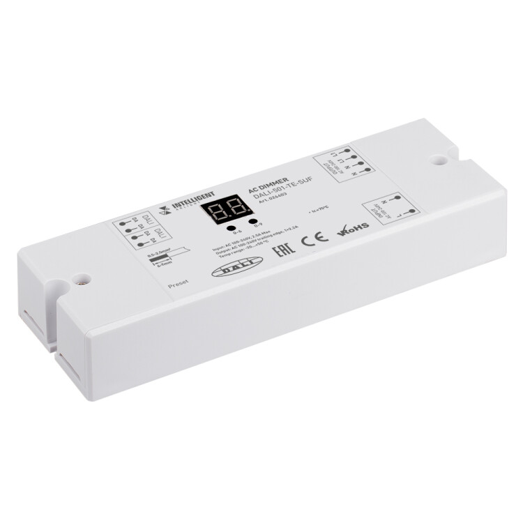 Фотография Arlight INTELLIGENT Диммер DALI-501-TE-SUF (230V, 2.2A) (INTELLIGENT -) (026403) в интернет-магазине Форум Электро в Москве Картинка Arlight INTELLIGENT Диммер DALI-501-TE-SUF (230V, 2.2A) (INTELLIGENT -) (026403) в интернет-магазине Форум Электро в Москве