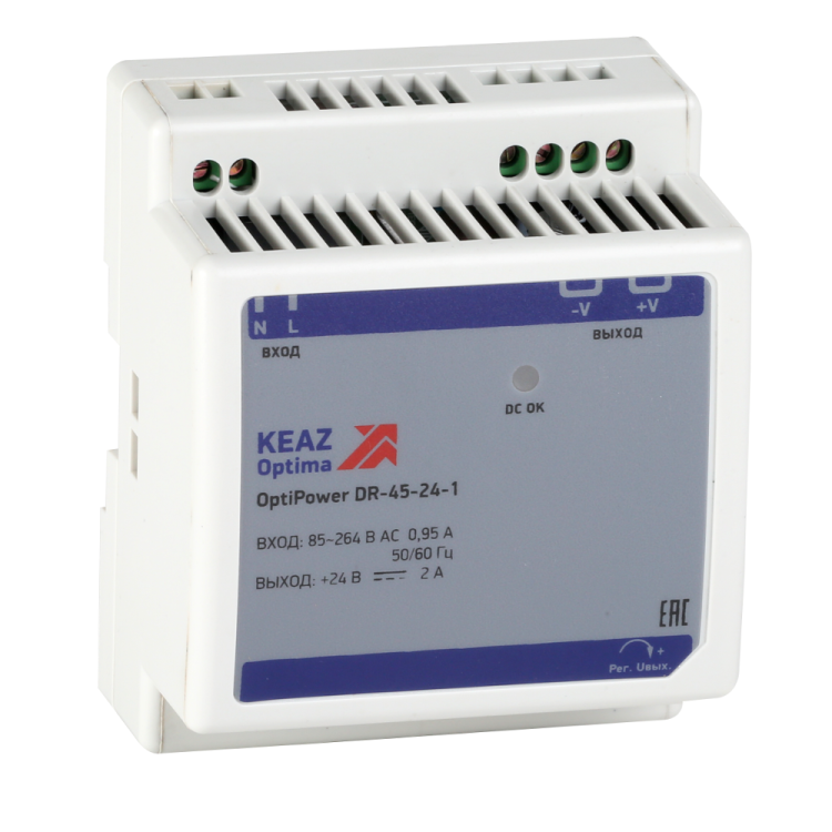 КЭАЗ Блок питания OptiPower DR-45-24-1. (284545) превью в интернет-магазине электрики Форум Электро в Москве