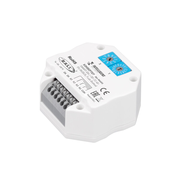 Arlight INTELLIGENTIGHT Конвертер SMART-DALI-301-72-4G-PS-IN (BUS, Push-Button) (IP20 Пластик, 5 лет) (046493) превью в интернет-магазине электрики Форум Электро в Москве