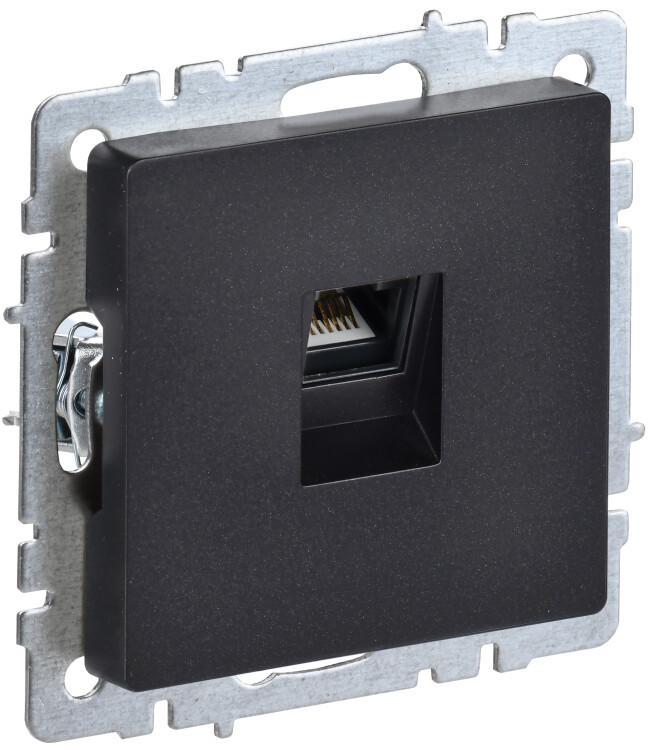 Картинка BRITE Роз. комп. RJ45 кат.5E РК10-БрЧ черн. IEK (BR-K10-1-K02) в интернет-магазине Форум Электро в Москве
